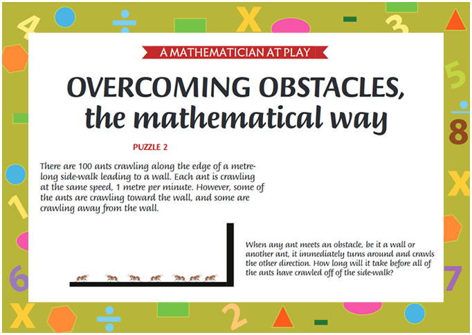 A Mathematician at Play 17: Overcoming Obstacles